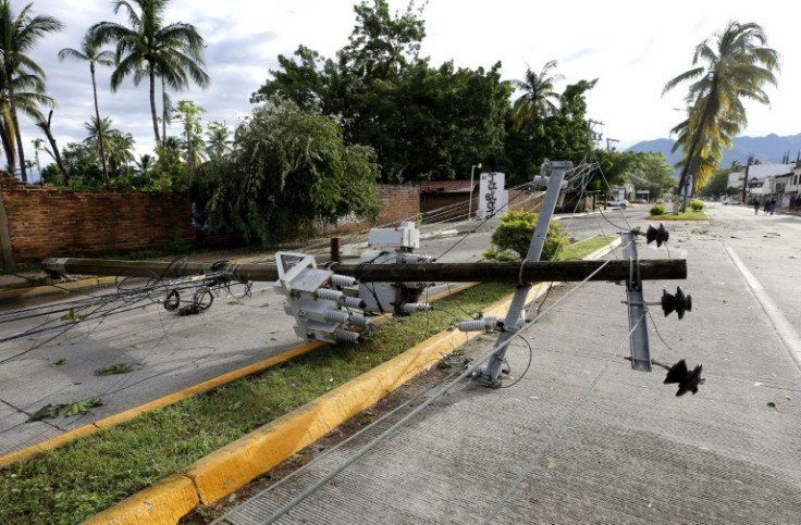 El huracán Lidia derribó árboles y postes de servicios públicos en el balneario mexicano de Puerto Vallarta